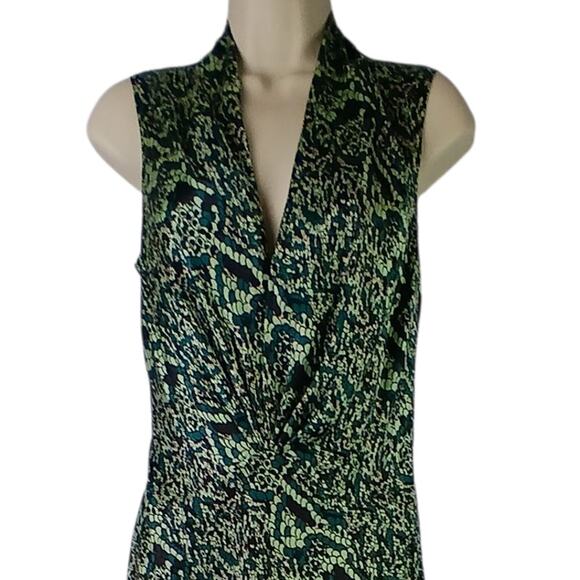 Apostrophe VTG SZ 38/8 100% Silk Slip Dress Gathered V Neck Lined 90s Y2K - Picture 3 of 7